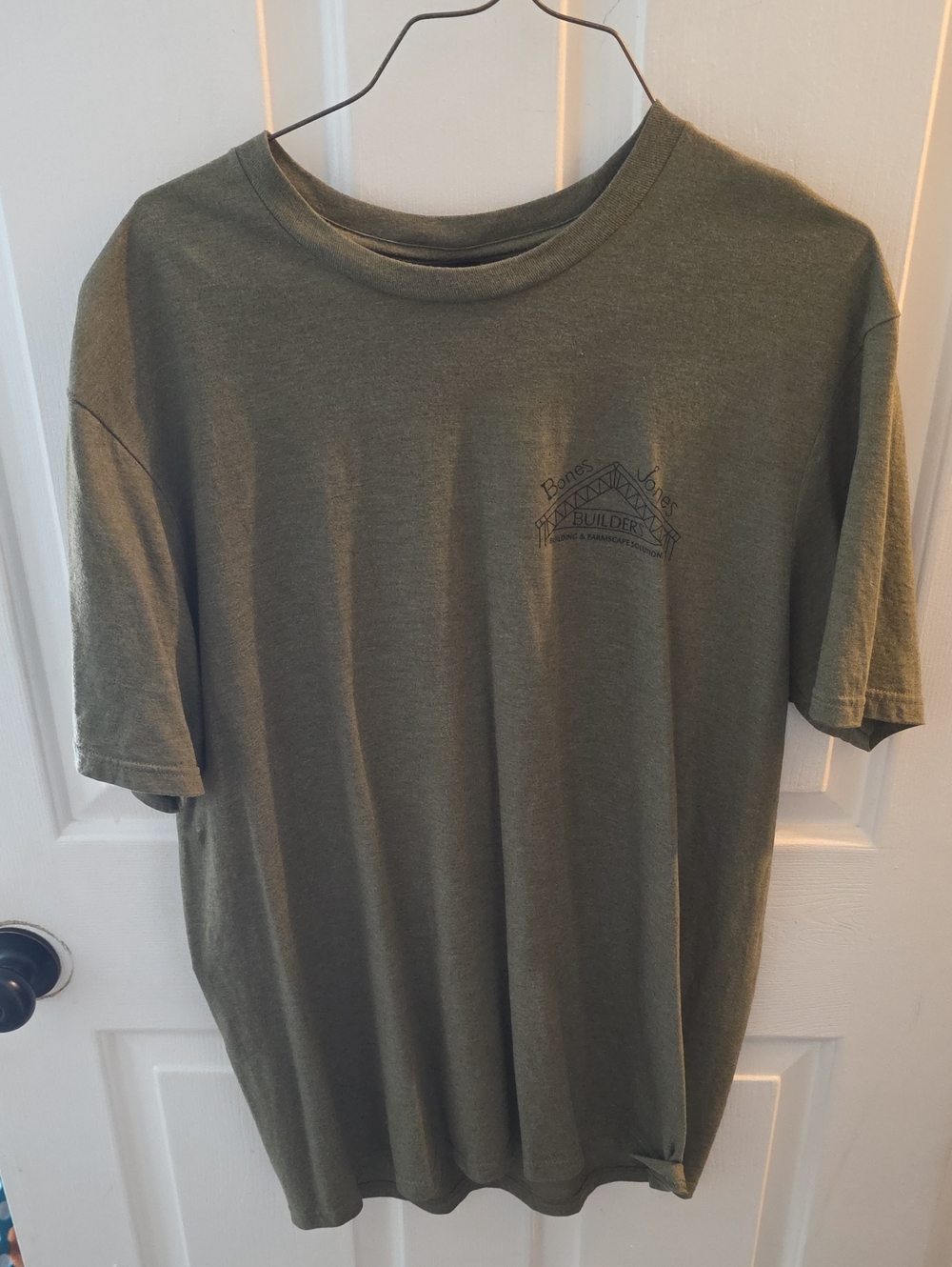 District Olive Green Short Sleeve Crew Neck T-Shirt with Small Chest Logo